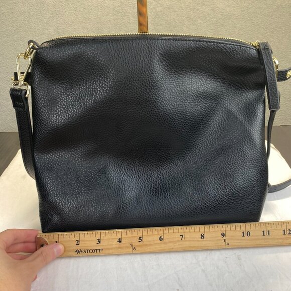 Steve Madden Black Leather,Crossbody Bag,Adjustable Strap,‎ Purse,Zipper - Picture 4 of 9